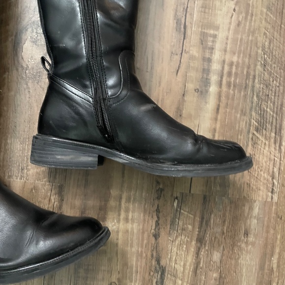 Women's Sienna Tall Riding Boots Black Knee High Boots - A New Day™ - Picture 7 of 8